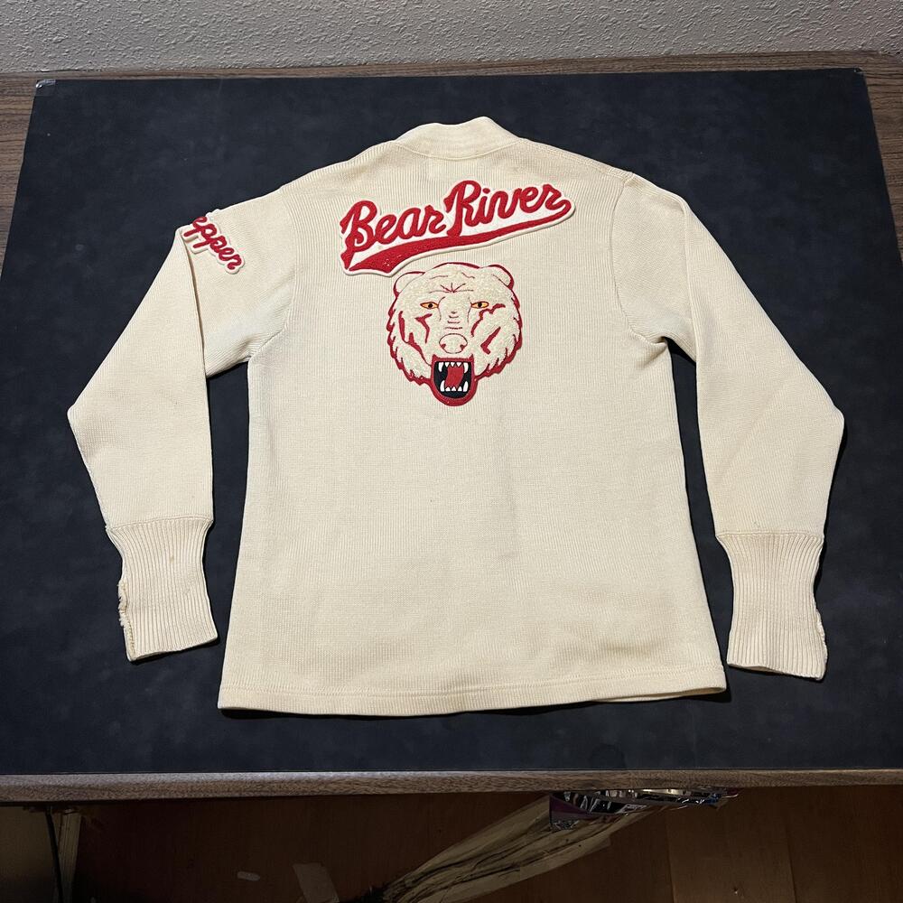 Vintage 60s Bear River Hi-Stepper Letterman Sweater Womens Small Made USA 1967
